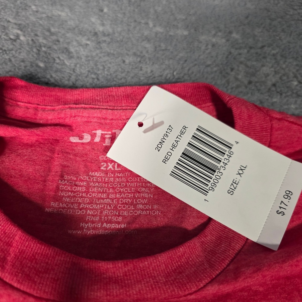 Disney Mens 2XL T-Shirt Red Heather Stitch USA 4th of‎ July 3D Graphic 2DNY9137 - Picture 3 of 6